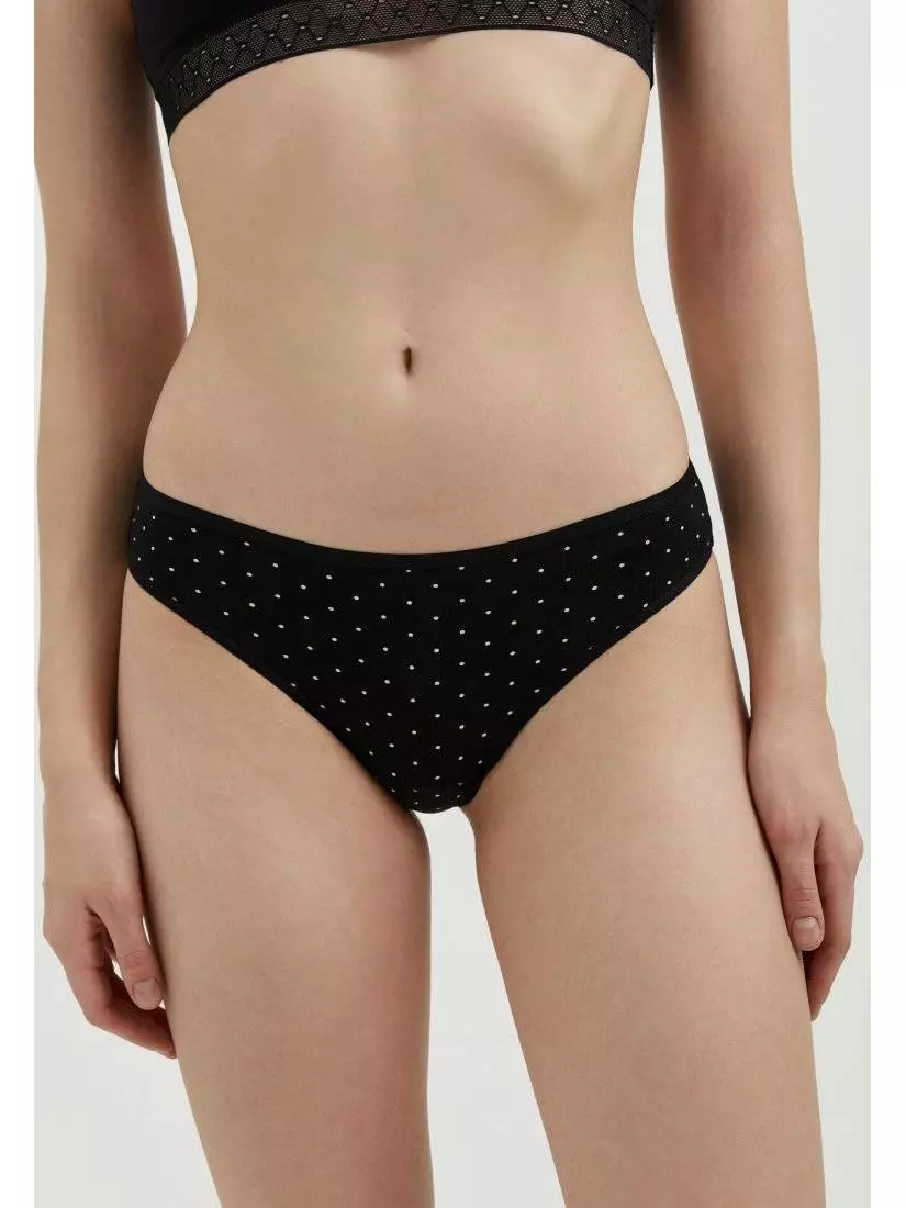 Трусы женские Conte Elegant PRINT DOTS LB 2546 (короб) black-cameo